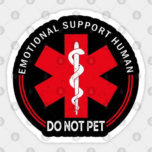 Emotional Support Human Sticker by Bananagreen